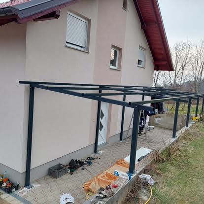 Čelična nadstrešnica uz obiteljsku kuću — Knight Project Zagrebačka županija